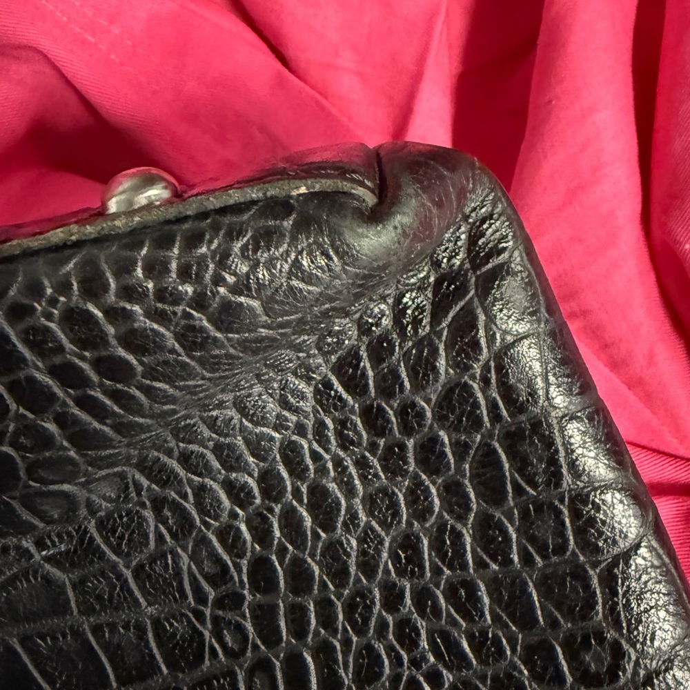Patricia Nash Black Croc-Embossed Leather Tote - Picture 14 of 14